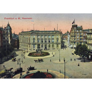 Postkarte. Frankfurt a. Main Rossmarkt um 1915