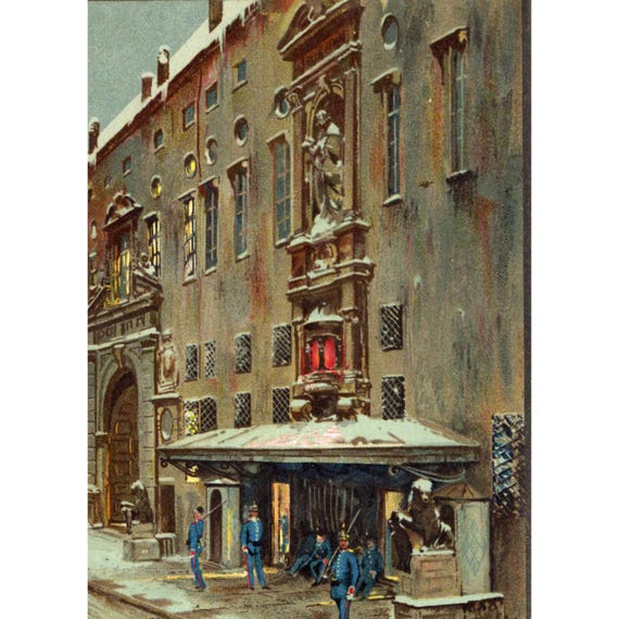 Retro postcard / Munich / Old Residence around 1899