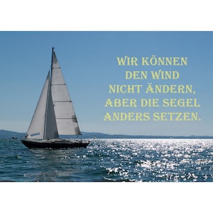 Postkarte. Wir können den Wind nicht .....
