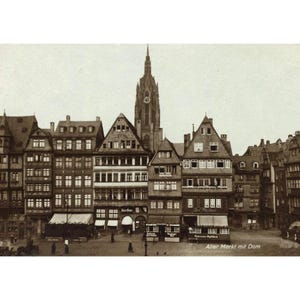 Postkarte. Frankfurt a. Main Alter Markt mit Dom