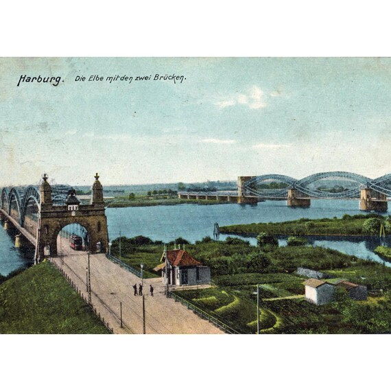 Postcard. Hamburg Elbe around 1908