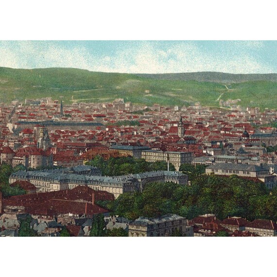 Postcard. Stuttgart city view