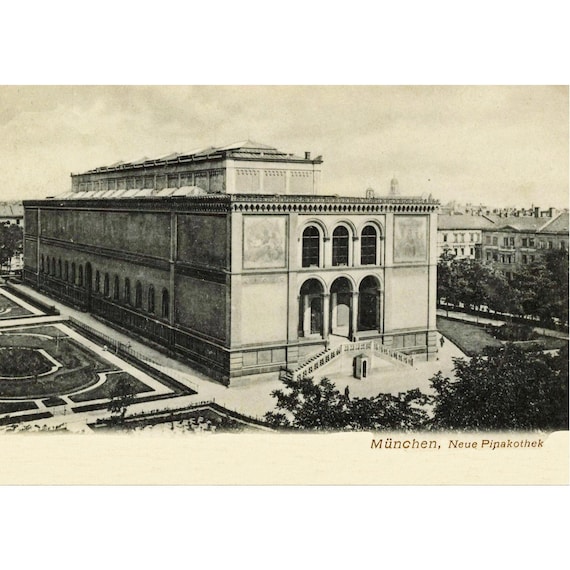 Retro postcard / Munich / Pinakothek / around 1904