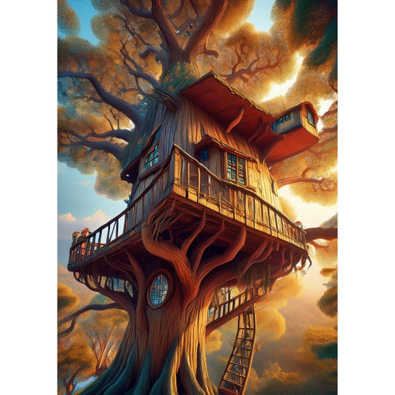 Postcard. Treehouse