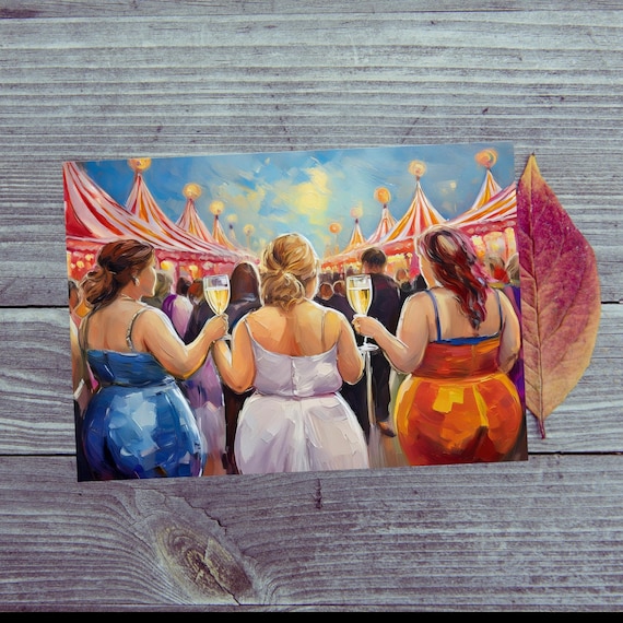 Postcard / Three Women at the Fair / Unique Women's Fair Postcards