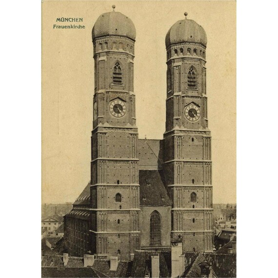 Retro postcard / Munich / Frauenkirche