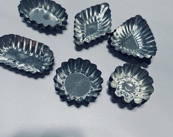 Noch Pro 36 Vintage Metall Geriffelte Tarte Tartelet Dosen Französisches Gebäck Schweden