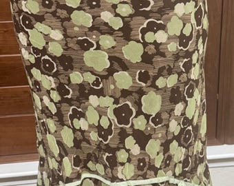 Vtg 90s Allison Taylor 100% Silk Midi Skirt Size L Whimsy Fairy Cottage Ethereal