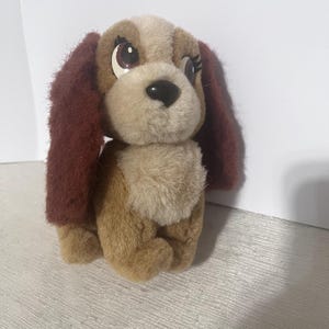 Vintage Disney Parks Lady & The Tramp Plush Stuffed Animal Dog 6&quot; cocker spaniel