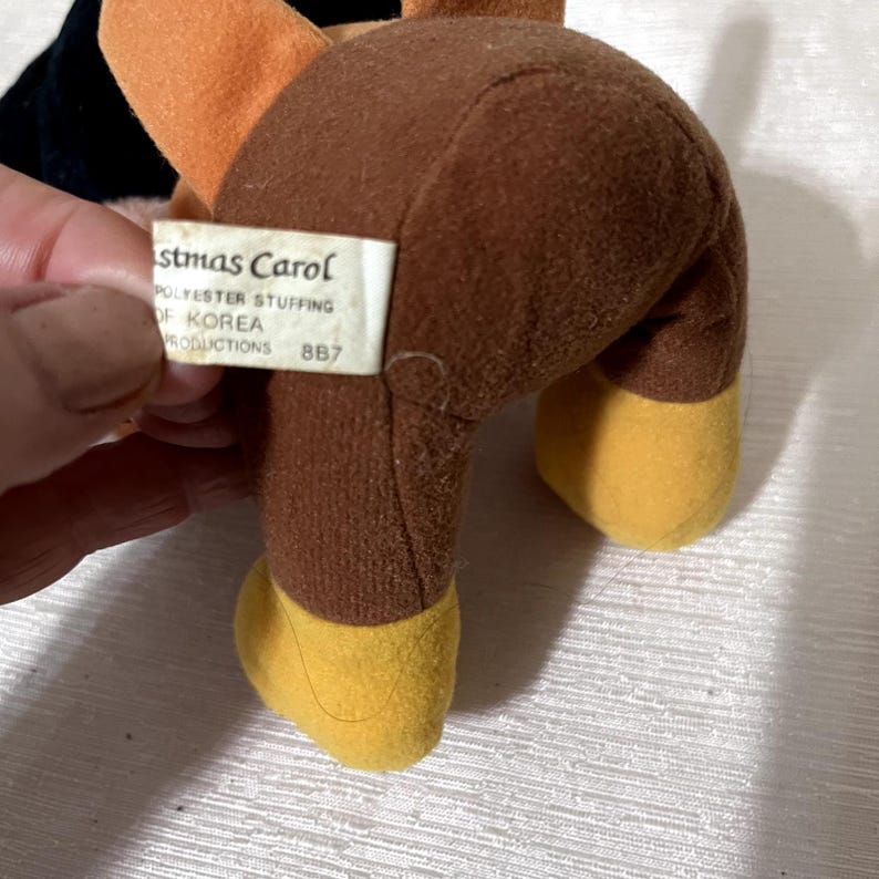 Vintage 1984 Disney Mickey Mouse Christmas Carol Plush Bob Cratchit Hardees 8" image 4