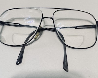 Okulary przeciwsłoneczne VTG z lat 70., męskie, wyprodukowane we Włoszech, metalowe, duże, dwuogniskowe