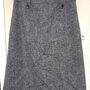 ORVIS Grauer Tweed Wollrock Gr. 10 A-Linie knielang vtg 90er Jahre usa altes Geld