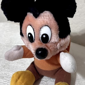 Vintage 1984 Disney Mickey Mouse Christmas Carol Plush Bob Cratchit Hardees 8" image 1