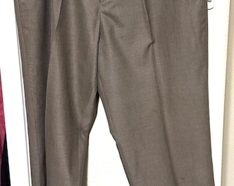 AS IS 1990s Giorgio Armani Wool Pants, Size 36 | 90s Vintage Brown