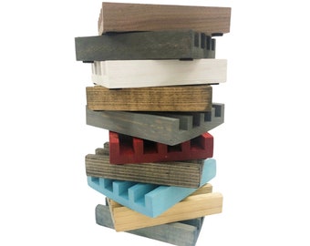 Coaster Holder, Square Wood, Coaster Stand, Holds 4 Coasters, Comes in 9 Colors, Stand for Coasters