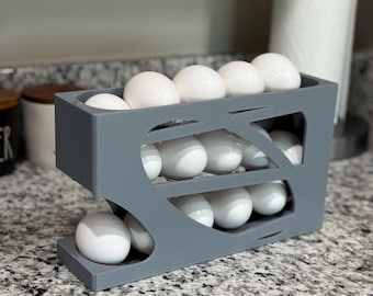 Egg Dispenser For Refrigerator – Space Saving Fridge Organizer for Fresh Eggs - Vertical Storage