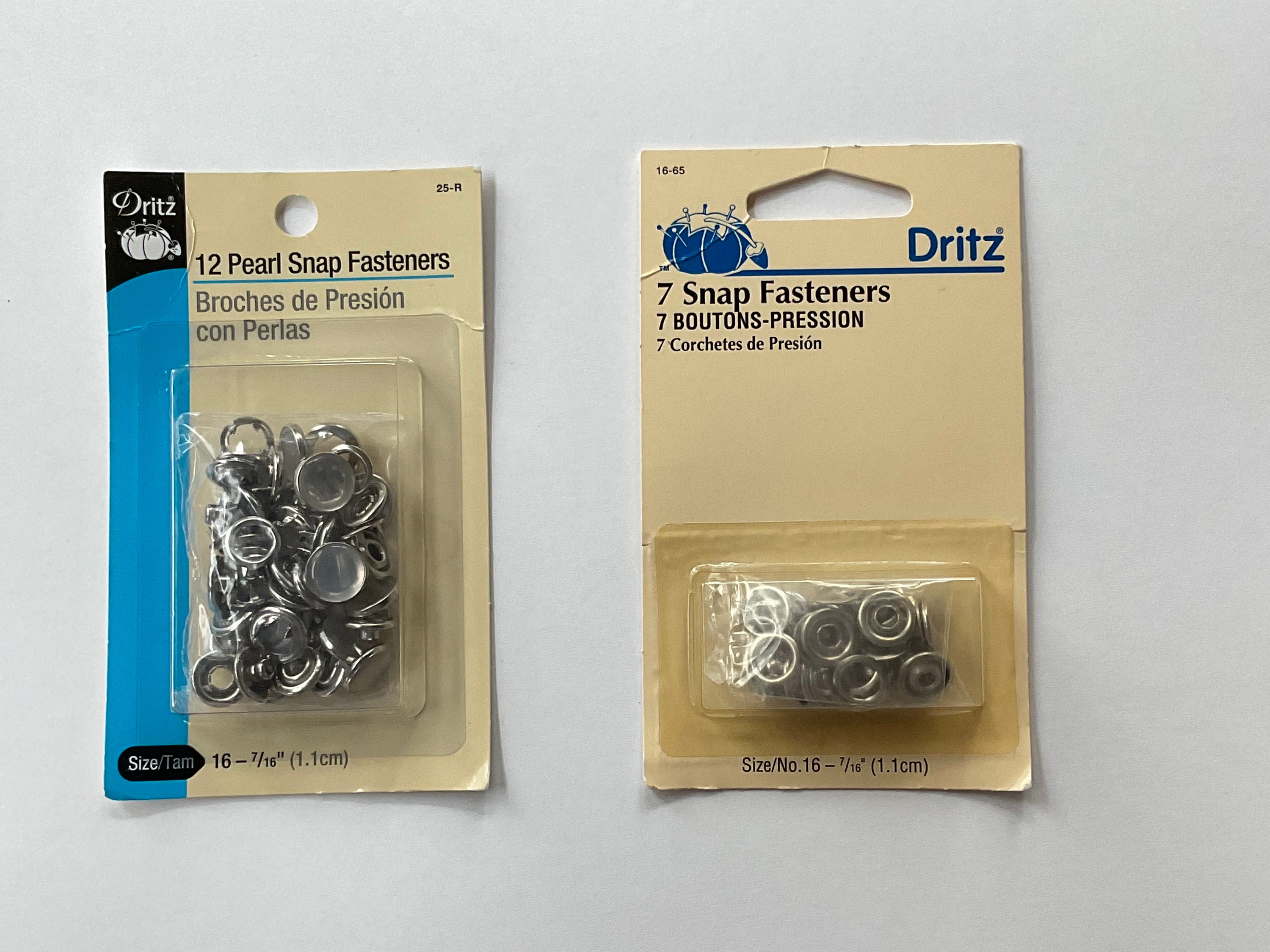 Dritz Plastic Snaps Size 20 12/Pkg-Round, White Matte Finish, 12