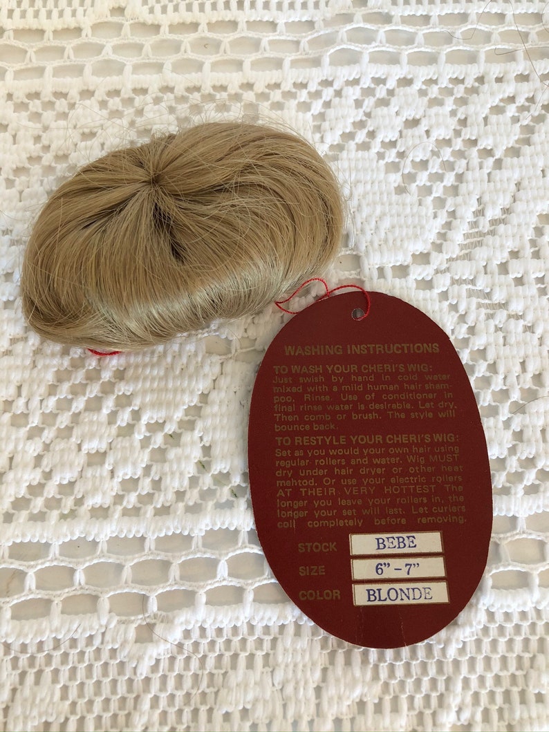 SIZE 6-7 Color Blonde Doll Wig Cheri Collection FREE SHIPPING Bebe