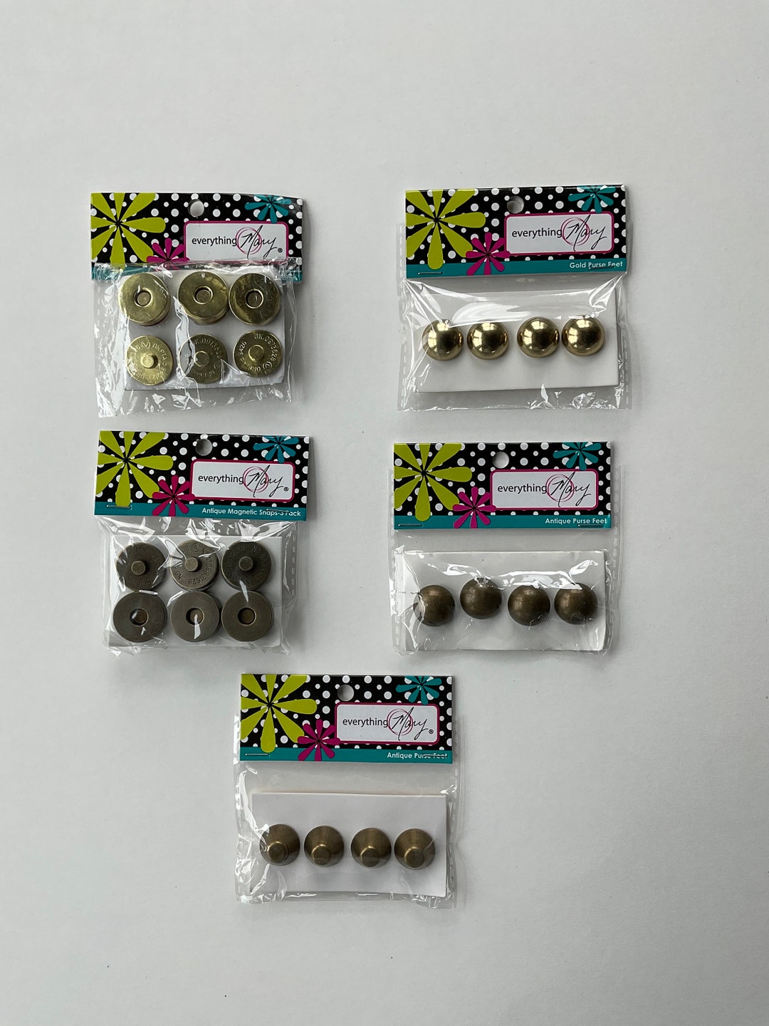 Everything Mary Purse Snaps and Purse Feet Assorted Style and Colors Etsy