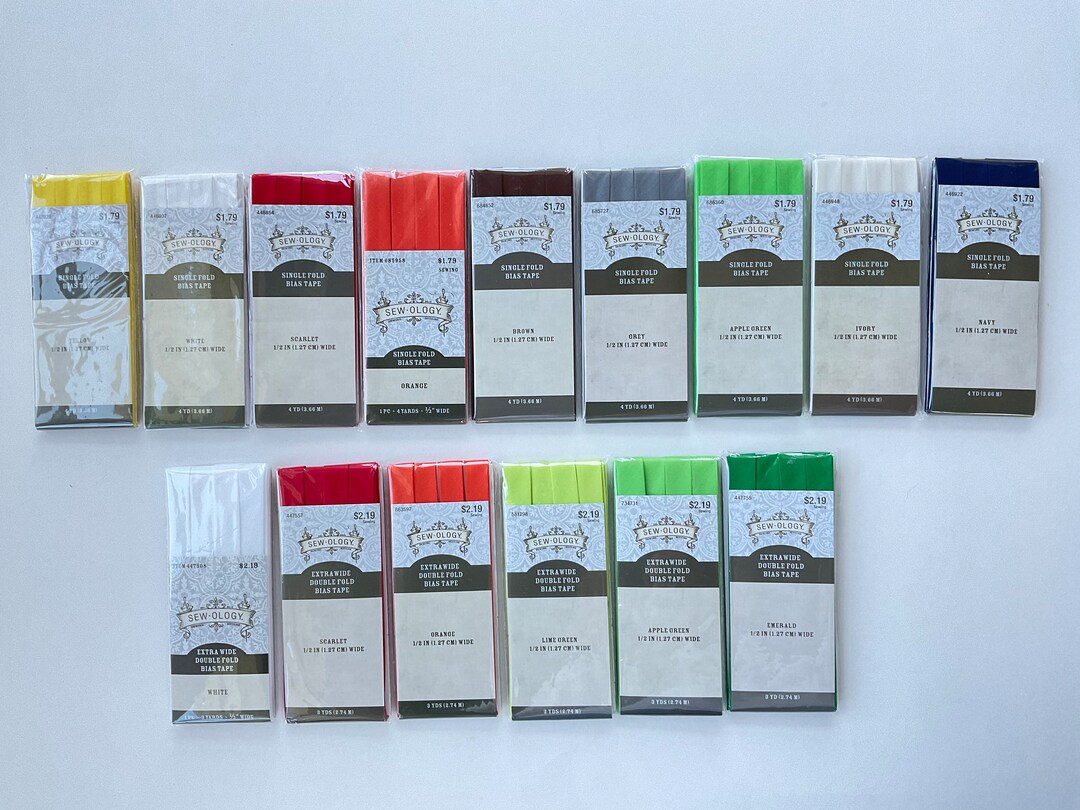 Sewology Single Fold & Extra Wide Double Fold Bias Tape Etsy