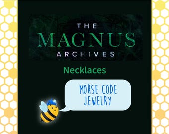 The Magnus Archives Podcast Morse Code Necklaces