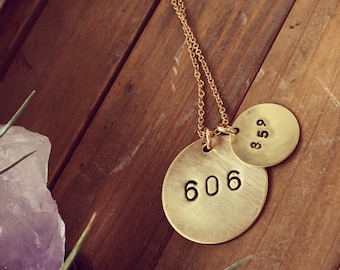 Double Area Code Necklace