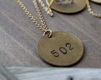 Area Code Necklace