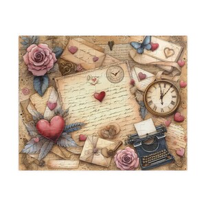 Vintage Liebesbrief Puzzle - Charmantes Dekor, Romantisches Geschenk, personalisiertes Puzzle, Puzzle für Paare, herzliche Aktivität zu Hause