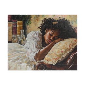 Dromerige slaappuzzel, ontspannende kunstpuzzel, cadeau voor puzzelliefhebbers, gezellig huisdecor, legpuzzel van 110-1014 stukjes, Afro-Amerikaanse puzzels