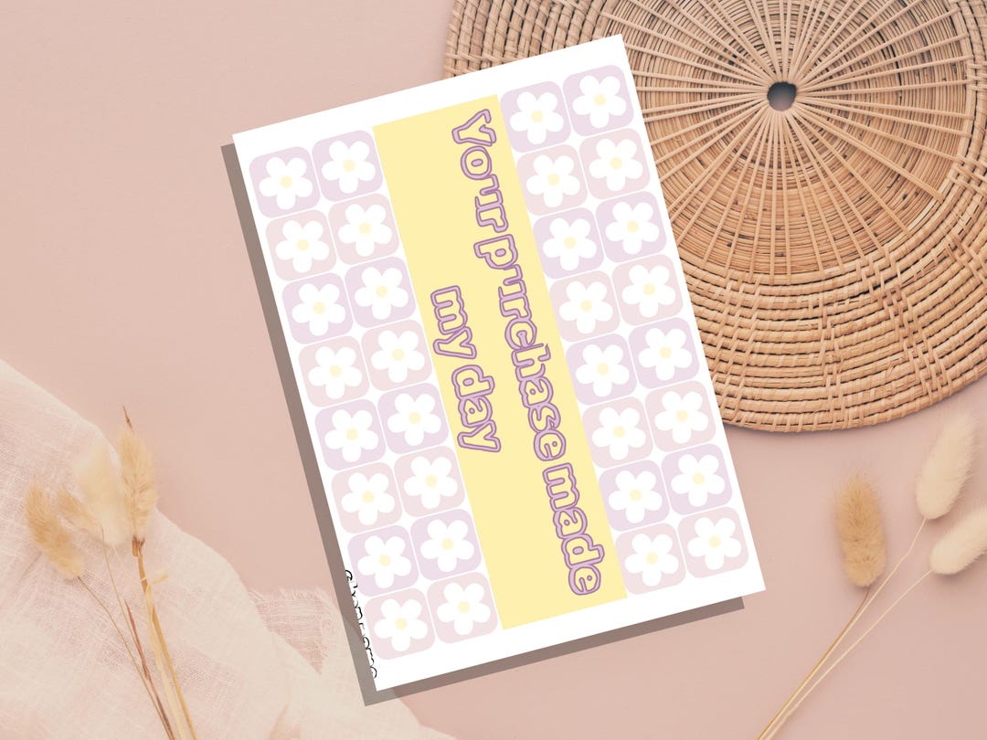 Floral Thank You Card: Editable Business Template (digital Download) - Etsy