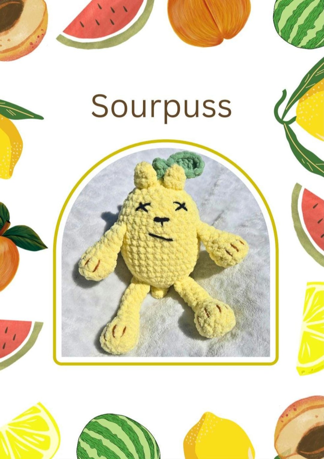 Fruit Cats Sourpuss (digital PDF) Etsy