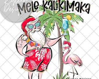 mele kalikimaka Hawaiian Christmas PNG File
