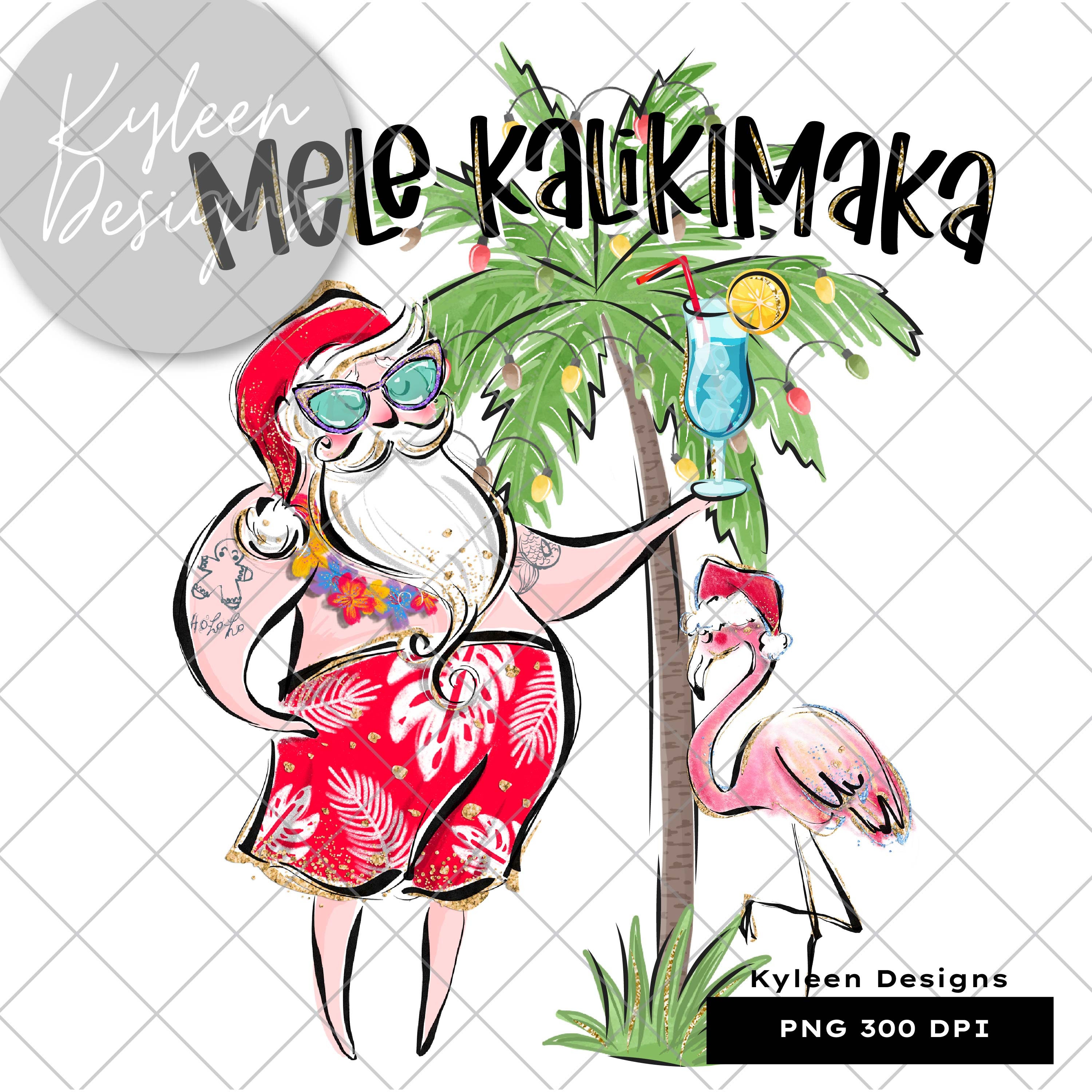 Mele Kalikimaka Hawaiian Christmas PNG File - Etsy