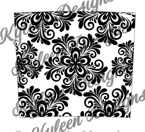 Download 20 Ounce Skinny Seamless Leather Tooling Flourish Damask Floral Svg Png File For Waterslide Peekaboo Woodgrain