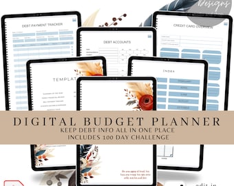 Boho Budget Planner, PDF download, edit in goodnotes, over 60 pages!  This is a DIGITAL ITEM!   Super Easy!  Exclusive Design