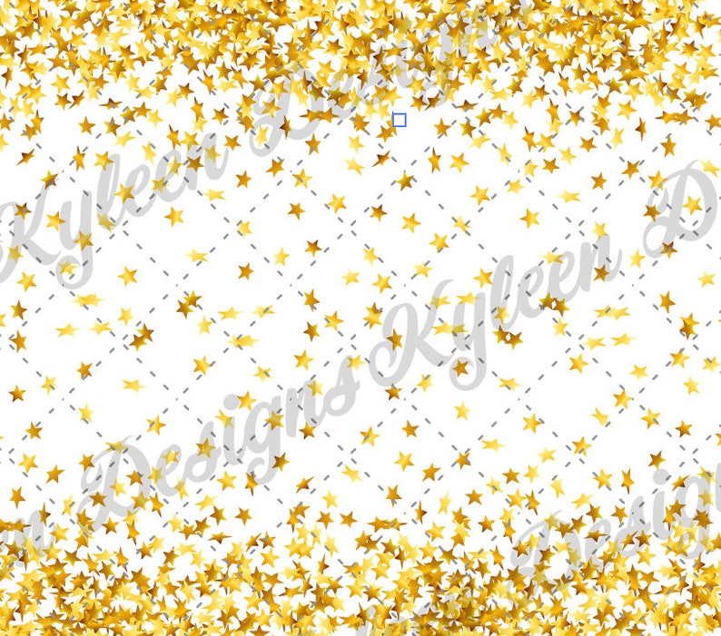 Seamless Star Confetti Border High Res DIGITAL FILE for Etsy