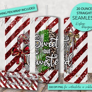 SEAMLESS Dolce ma contorto 20 once tumbler wrap e set penna per sublimazione, scivolo d'acqua File digitale PNG ad alta risoluzione - Solo dritto
