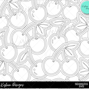 20 ounce STRAIGHT seamless cherry burst SVG PNG file stencil template