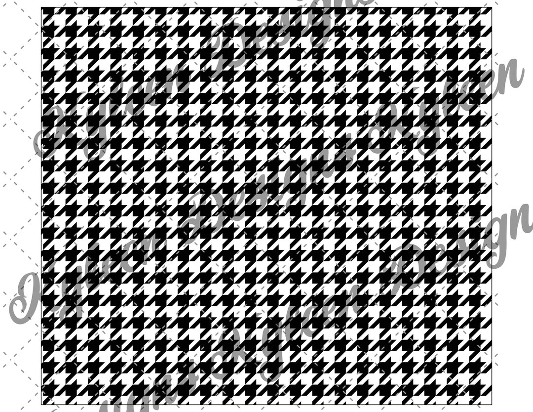 Seamless 30 Ounce Straight Houndstooth SVG/PNG Stencil Template Digital ...