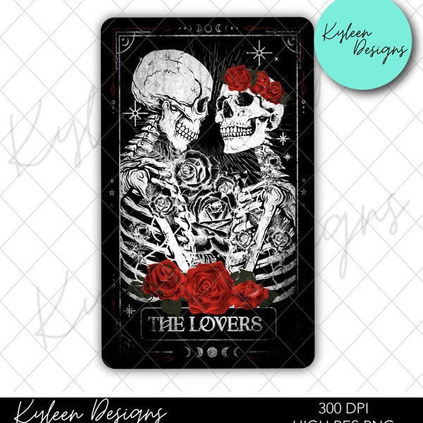 The lovers tarot cards for sublimation, DTF, waterslide High res PNG digital file 300dpi