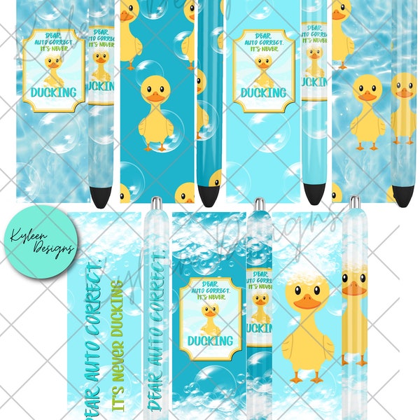 SEAMLESS dear auto correct it's never ducking duck pen wraps for waterslide high RES PNG