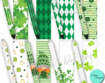 St Patty's Day Glitter pen wrapper™ voor waterglijbaan PNG-bestand