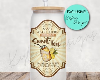 Sweet Tea Drink Label High RES PNG for coffee/beer glass