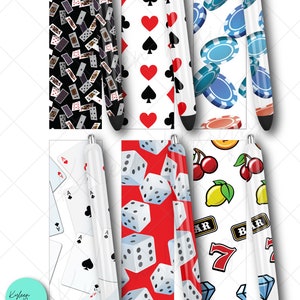 Casino Glitter Pen Wrappers™ voor waterglijbaan of vinyl-png-bestand
