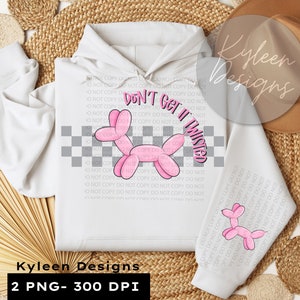 Don't get it twisted Ballon Tier Hund Set Hochauflösende 300 dpi PNG Datei für Sublimation, DTF, DTG, printable Vinyl etc
