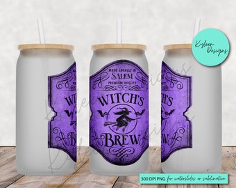 Witches Brew label High RES PNG for coffee/beer glass