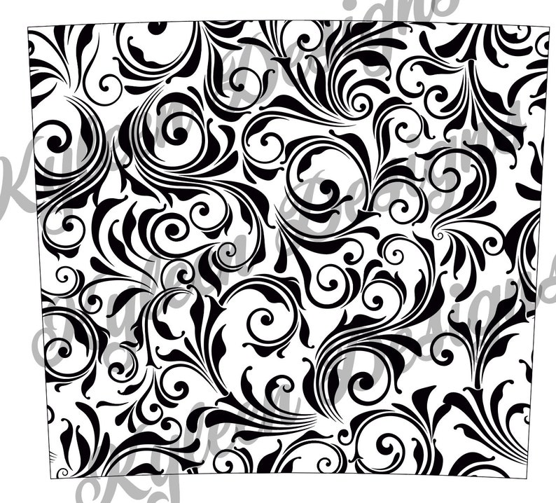 Download 20 ounce skinny Seamless Leather tooling flourish damask ...