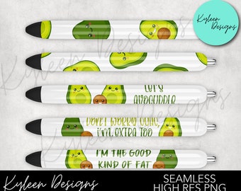 SEAMLESS Avocado lover pen wraps for waterslide high RES PNG