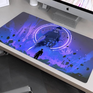 Gaming Mousepad, Anime Desk Mat, Office Desk Accessories, Epic Anime Art XL Mousepad, PC Setup Gift for Anime and Gaming Fans