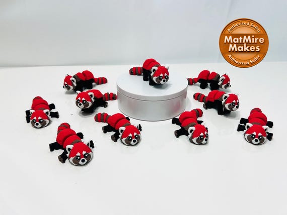 Articulated Flexi Mini Red Panda: 3D Printed Fidget Figurine - Z10